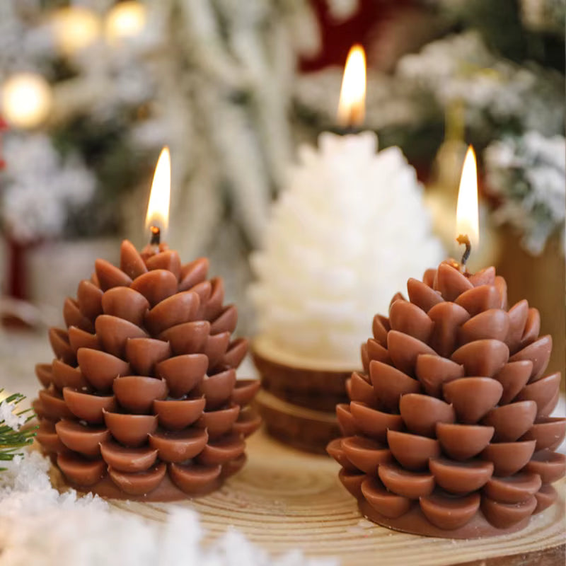 Handmade Pinecone Scented Candle – Christmas & Home Décor