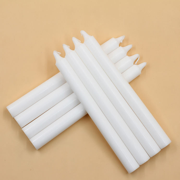 40 White 4Inch Pole Waxs, Drip-Free, Smoke-Free