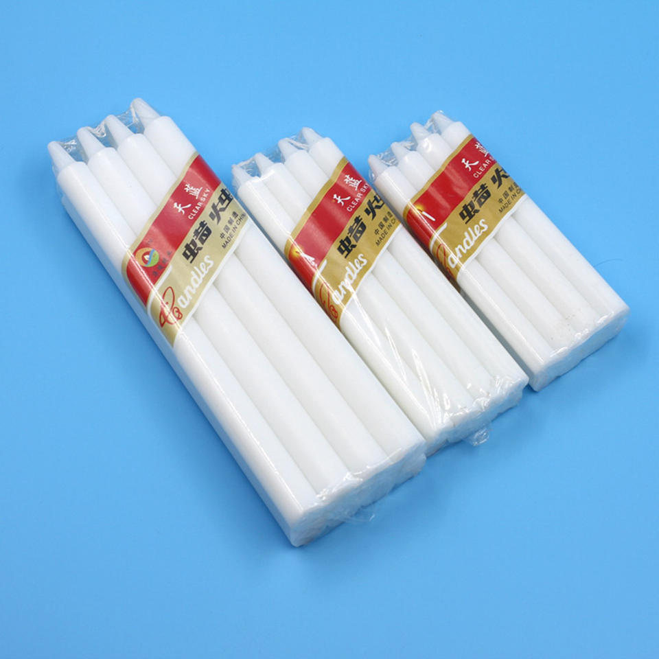 40 White 4Inch Pole Waxs, Drip-Free, Smoke-Free