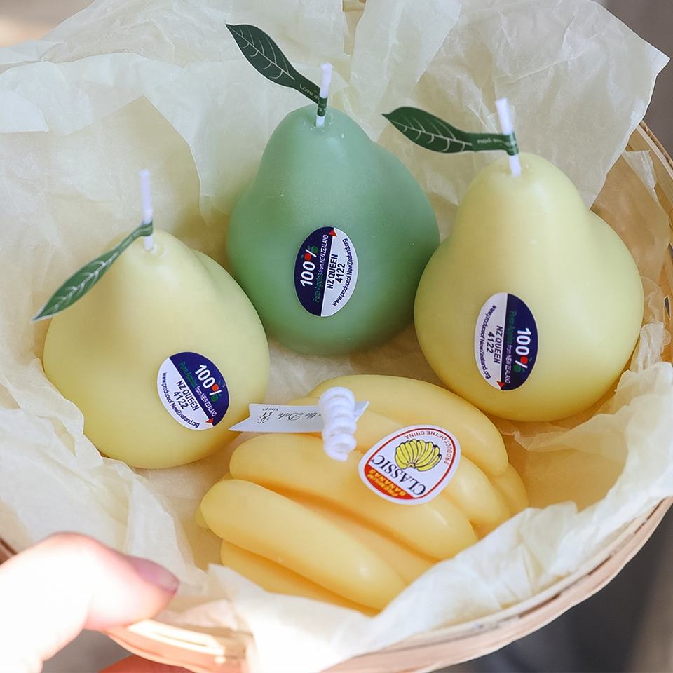 Set of 4 Fruit Shaped Candles
