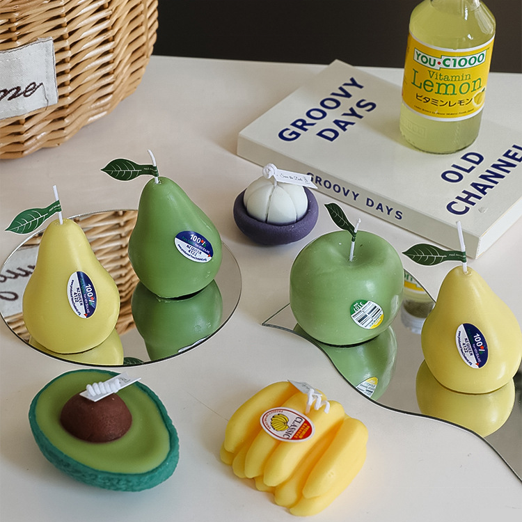 Set of 4 Fruit Shaped Candles
