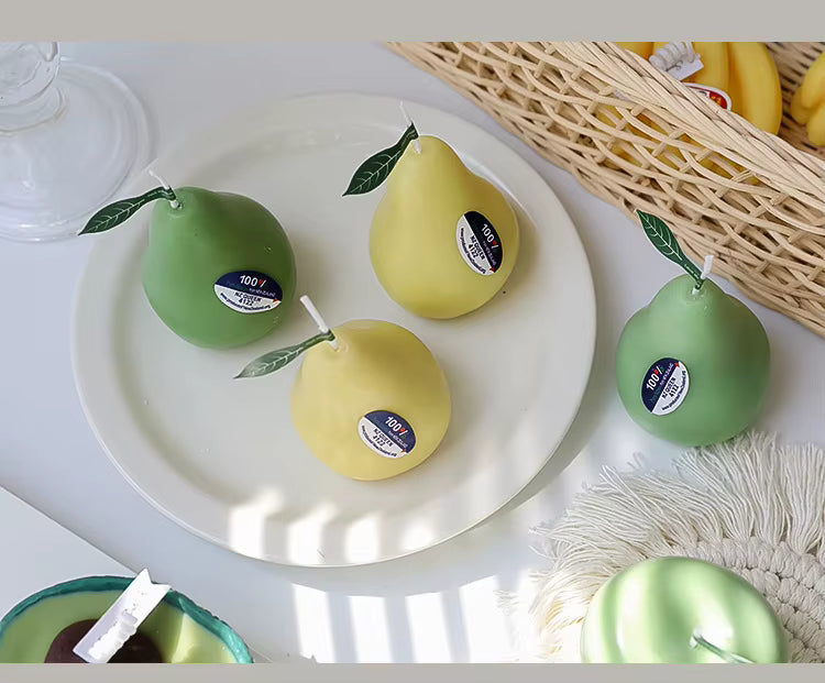 Handmade Banana & Pear Scented Soy Wax Candle – Eco-Friendly Aromatherapy Gift
