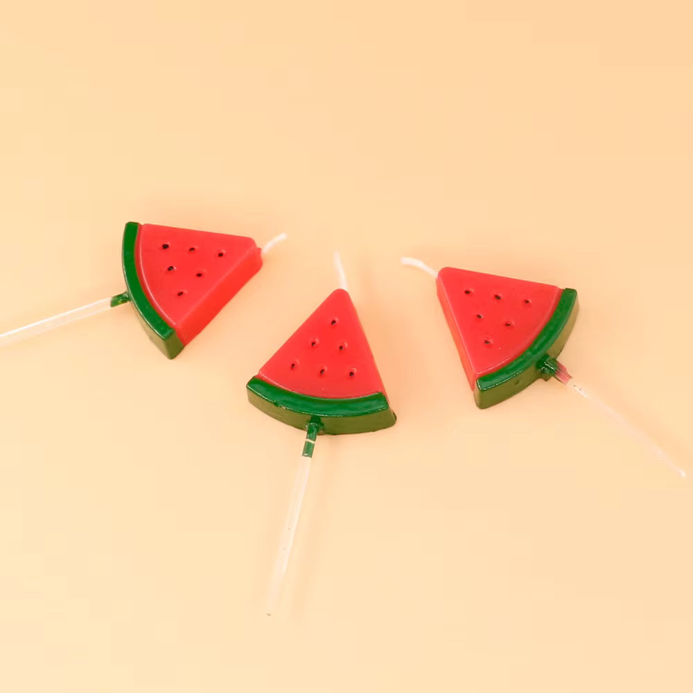 Handmade Watermelon Birthday Cake Candles – Custom Paraffin Design