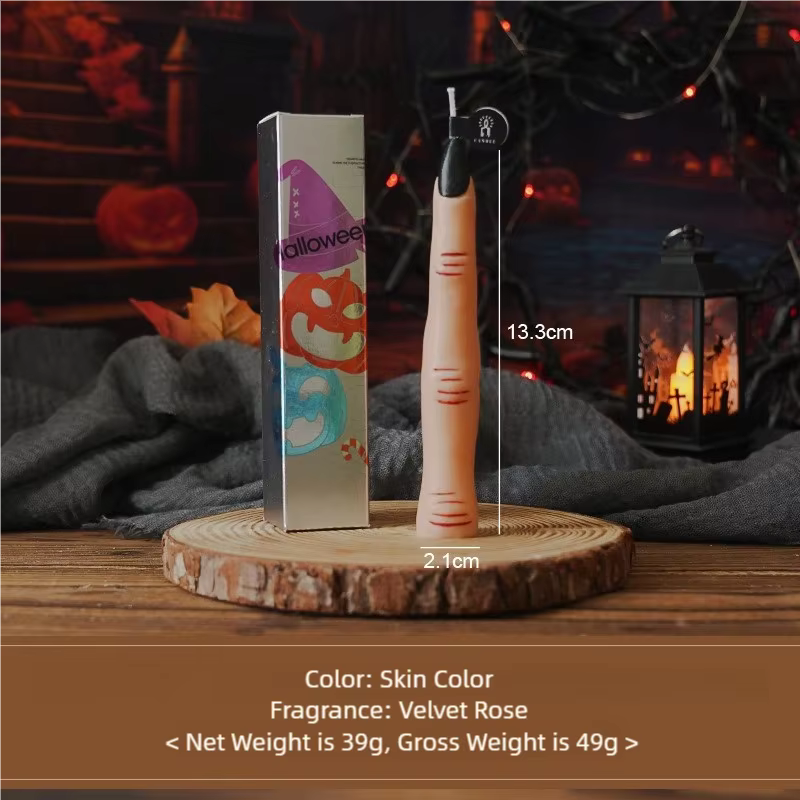 Halloween Aromatherapy Long Stick Candles – Skull &amp; Pumpkin Scented Décor