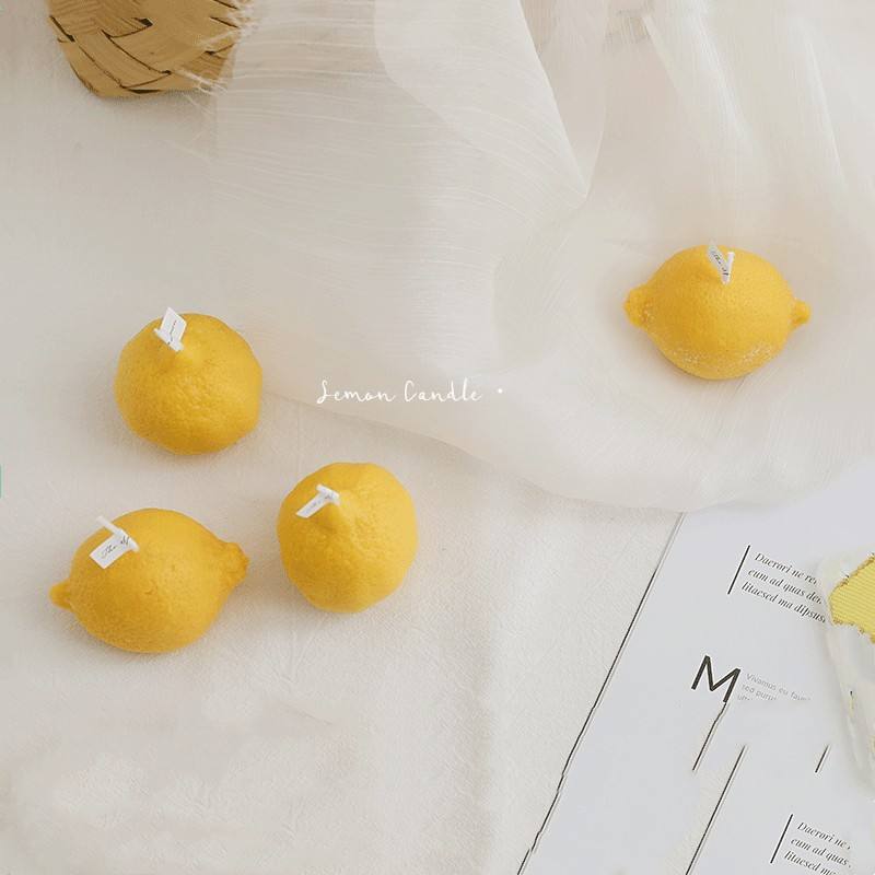 Christmas Lemon Shape Fruit Candle