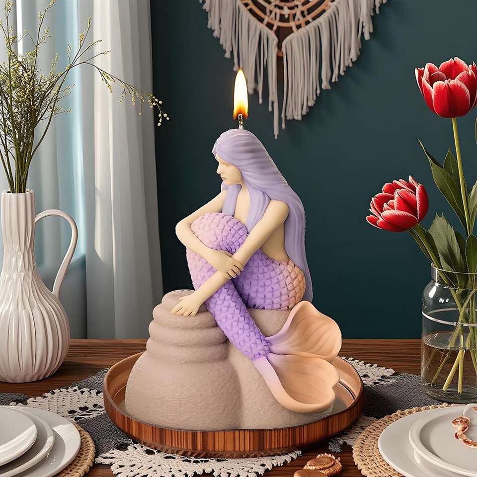 Mermaid Tail Candle