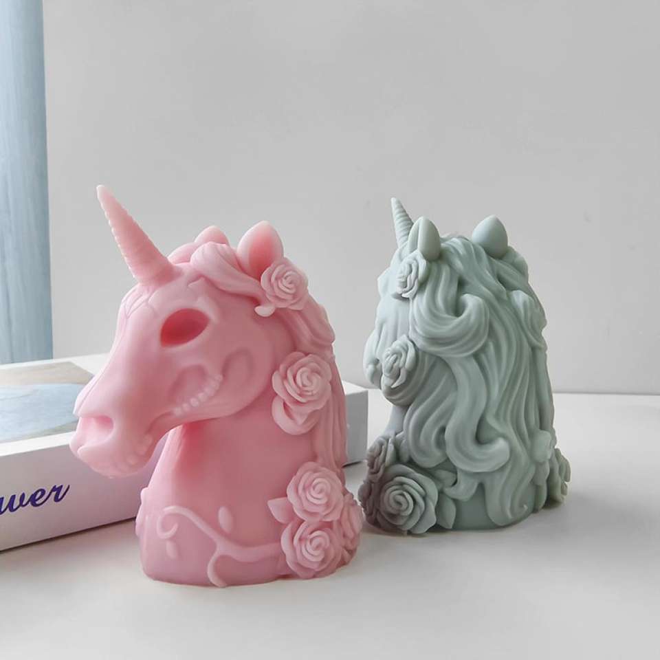 Unicorn Shaped Candle