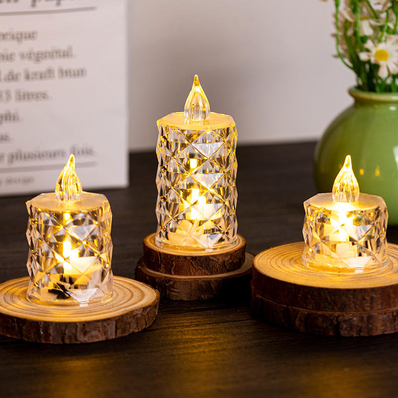 Electronic  Candle  Christmas  Decoration  Transparent