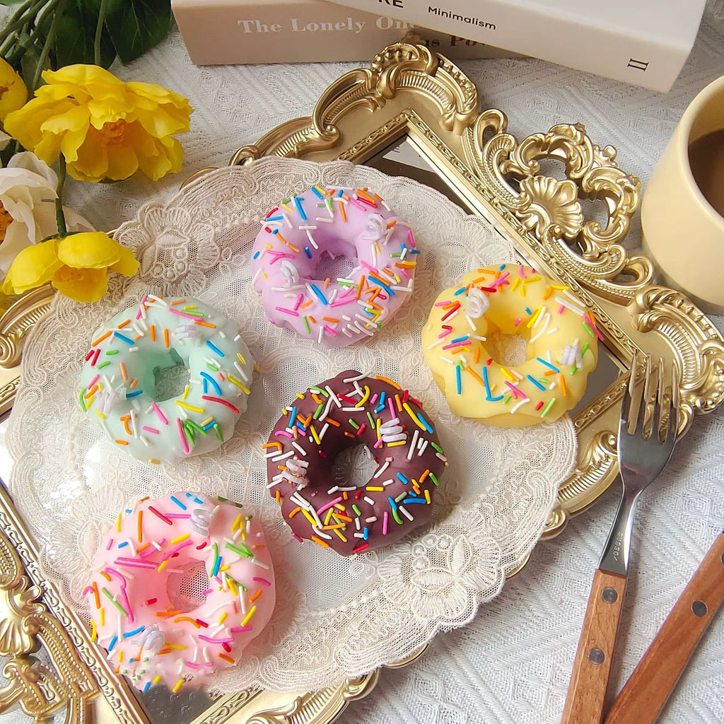 Handmade Donut Candle – Scented Organic Soy Wax