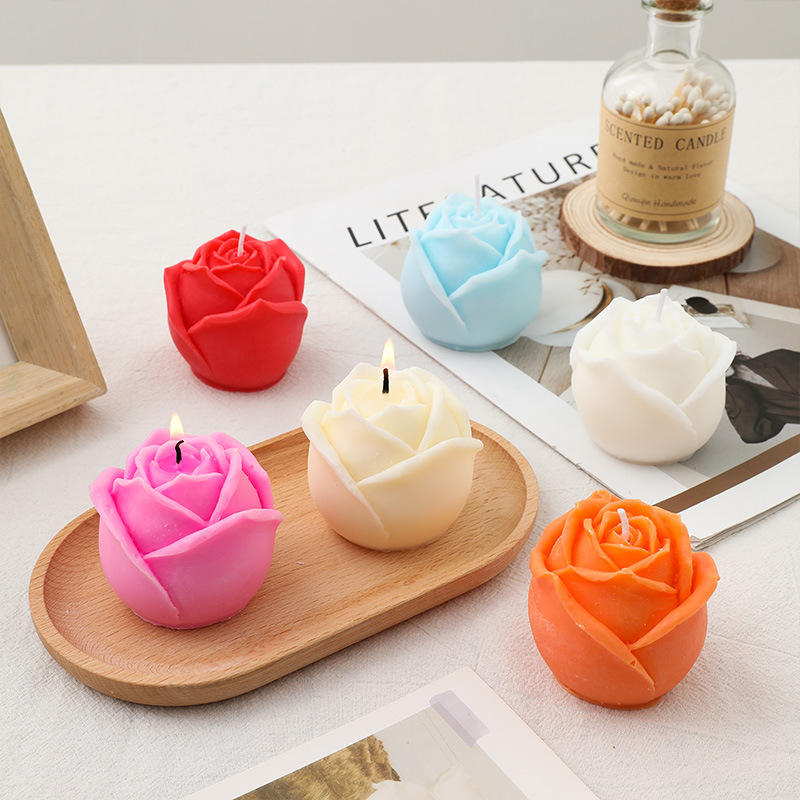 Rose-Shaped Candle