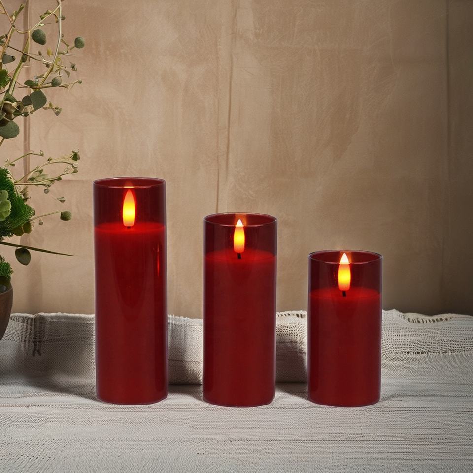 Wholesale  Christmas  LED Pillar  Candle  Light