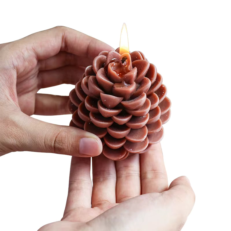 Handmade Pinecone Scented Candle – Christmas & Home Décor