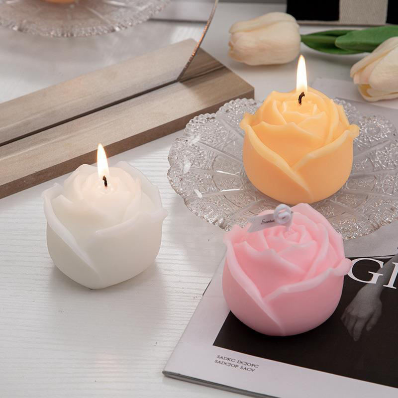 Rose-Shaped Candle