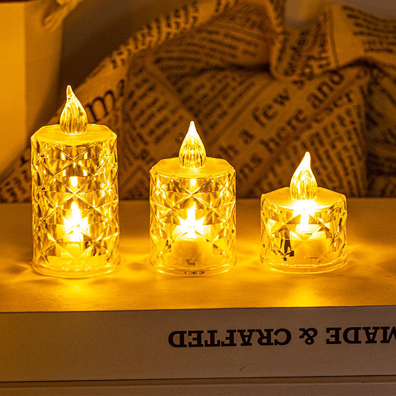 Electronic  Candle  Christmas  Decoration  Transparent