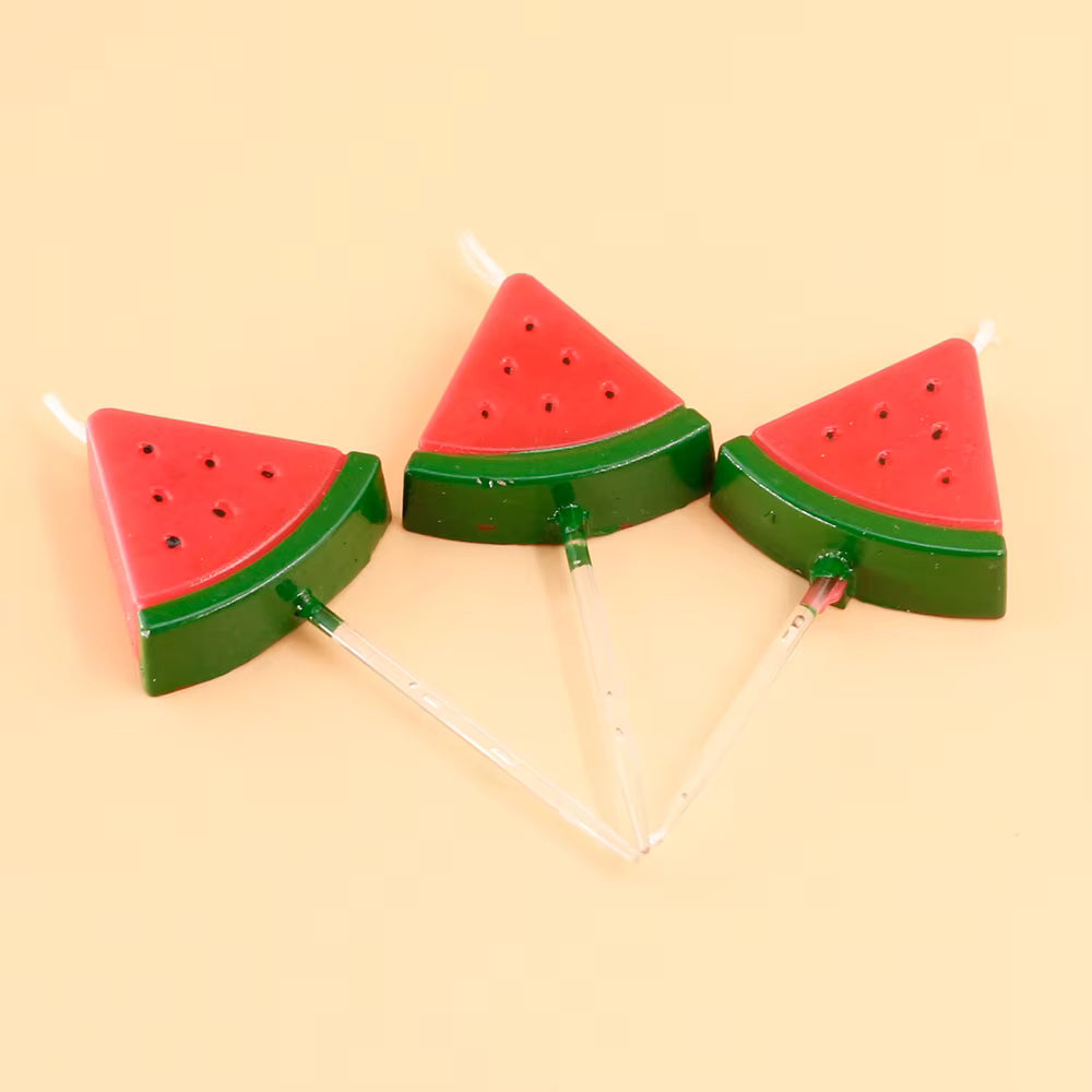 Handmade Watermelon Birthday Cake Candles – Custom Paraffin Design