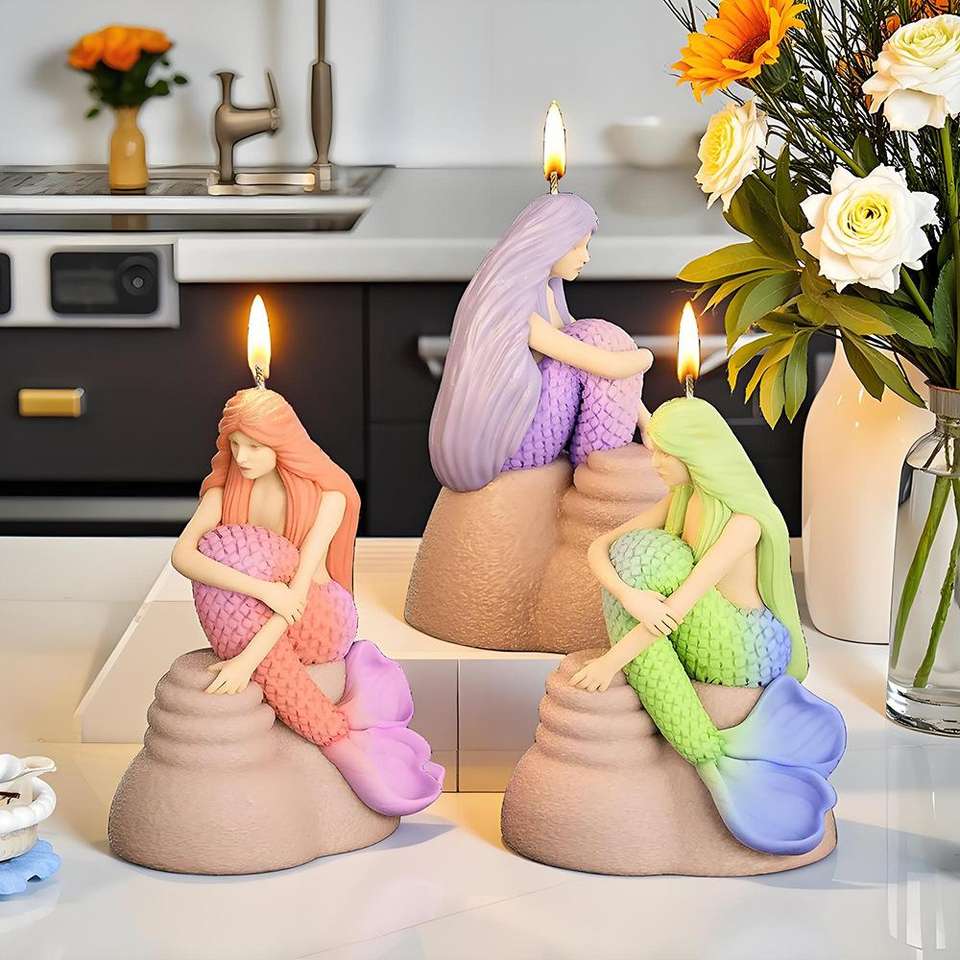 Mermaid Tail Candle