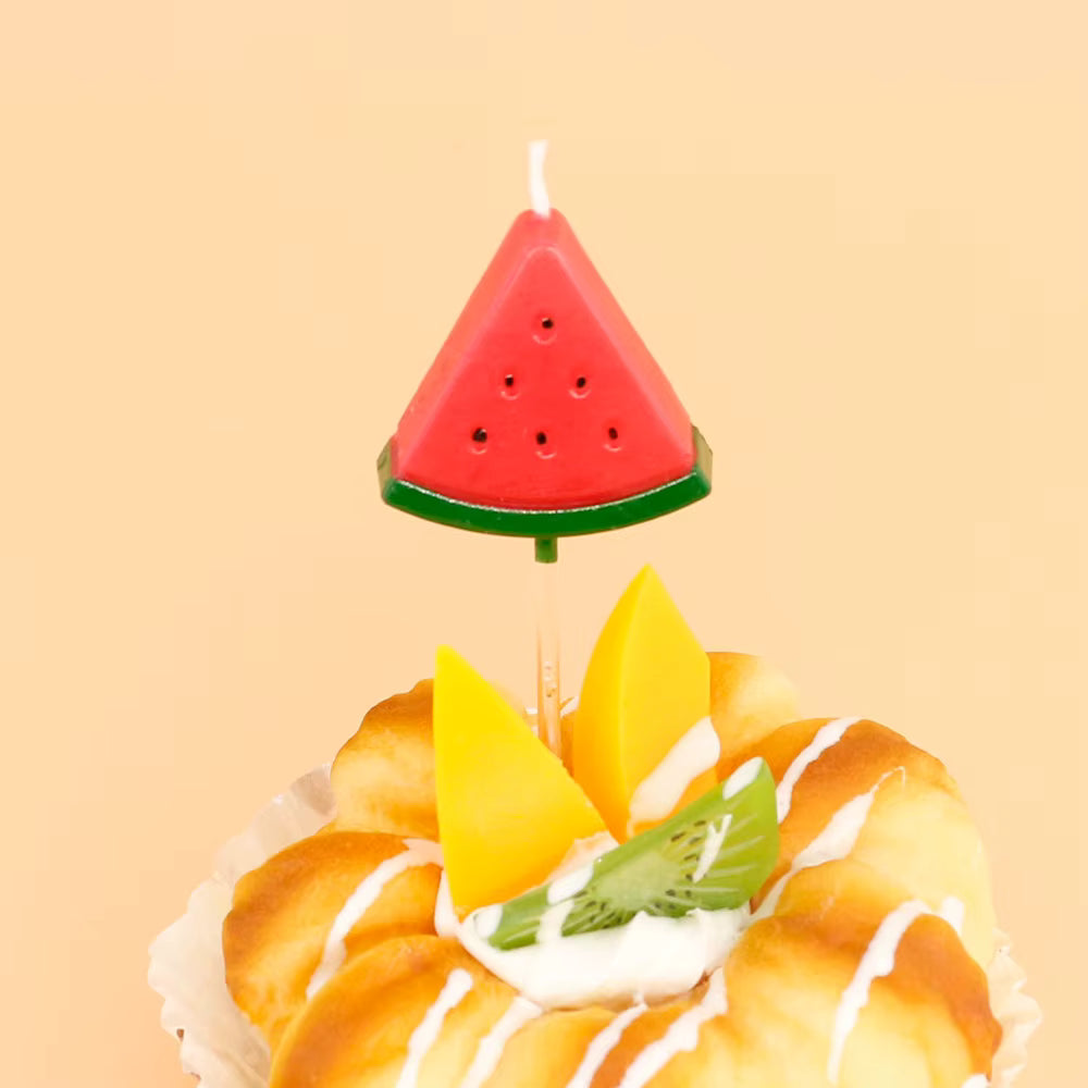 Handmade Watermelon Birthday Cake Candles – Custom Paraffin Design