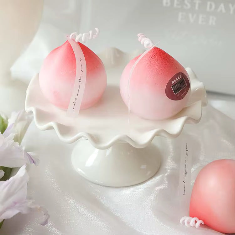 Honey Peach Scented Soy Wax Candle – Fruit-Shaped Home & Party Décor