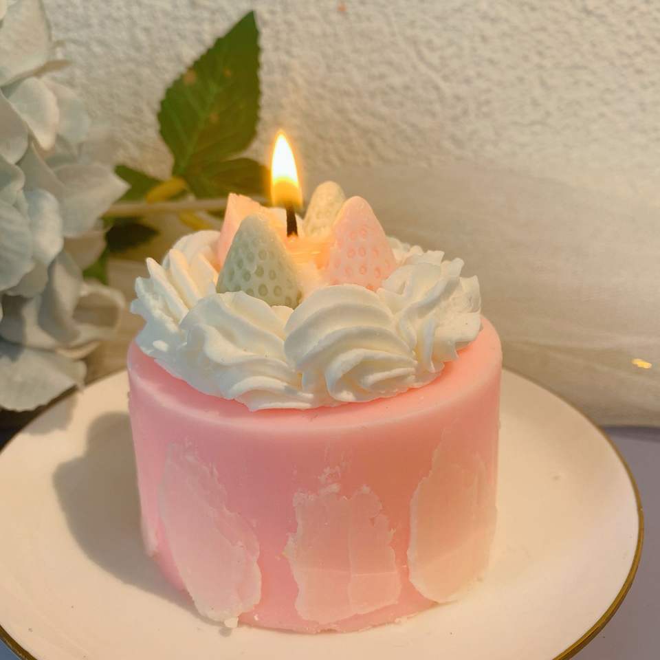 Handmade Cute Small Dessert Cake Fruit Tart Shape Scented Candle