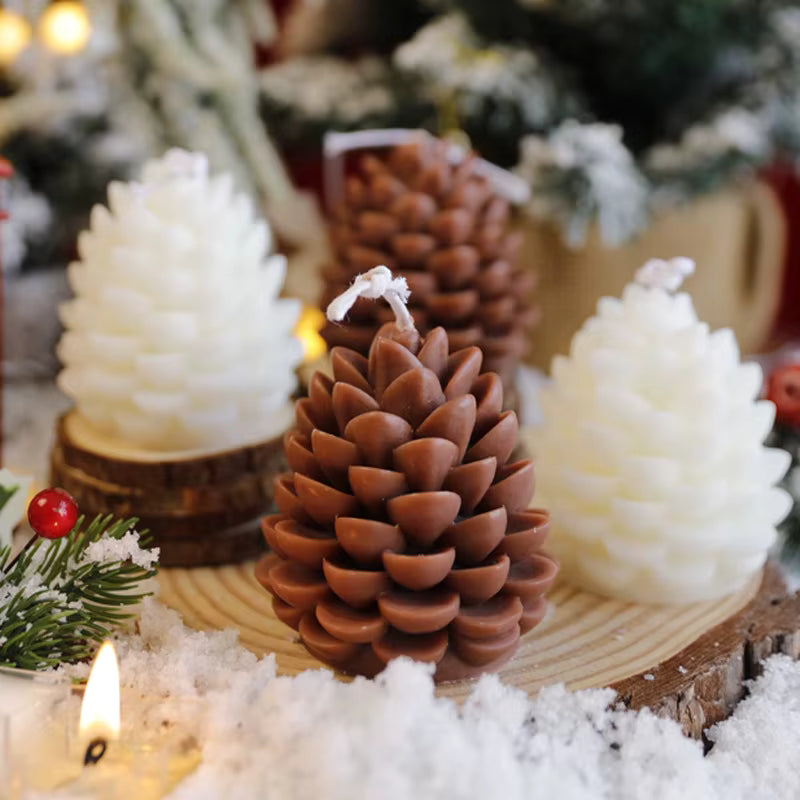 Handmade Pinecone Scented Candle – Christmas & Home Décor