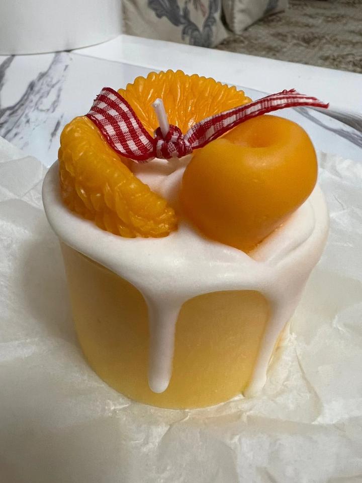 Handmade Cute Small Dessert Cake Fruit Tart Shape Scented Candle