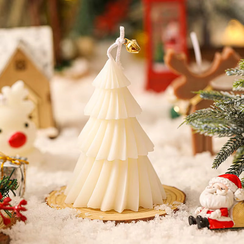 Christmas Tree Shaped Candle – Holiday &amp; New Year Party Decoration