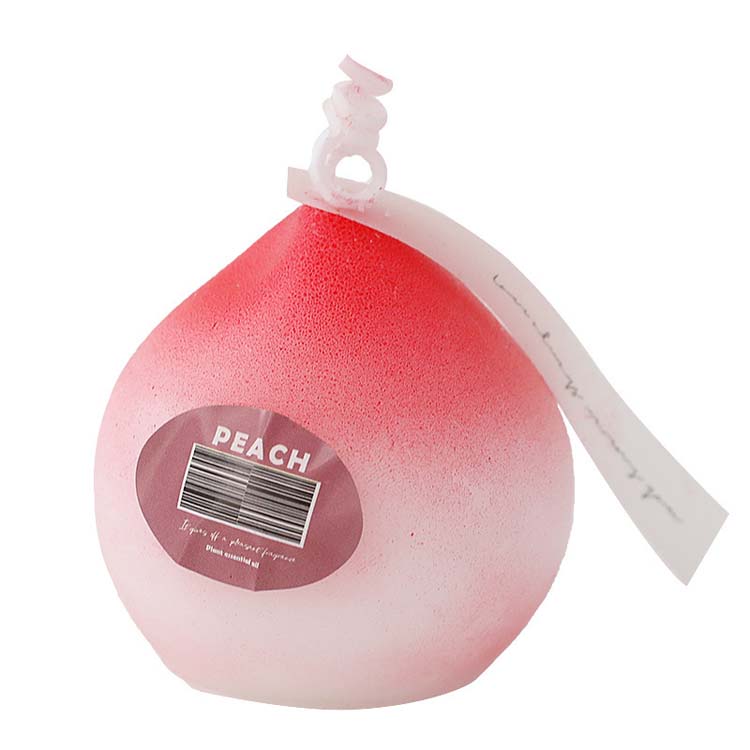 Honey Peach Scented Soy Wax Candle – Fruit-Shaped Home & Party Décor