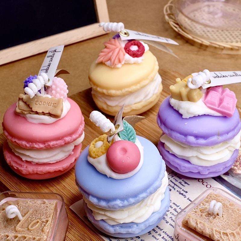 Handmade Macaron Shaped Candle