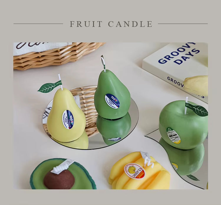 Handmade Banana & Pear Scented Soy Wax Candle – Eco-Friendly Aromatherapy Gift