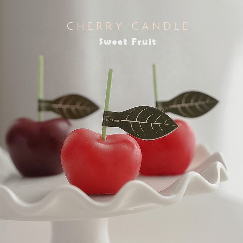 3D Cherry Pudding Candle