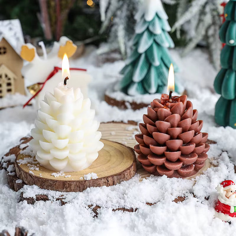 Handmade Pinecone Scented Candle – Christmas & Home Décor