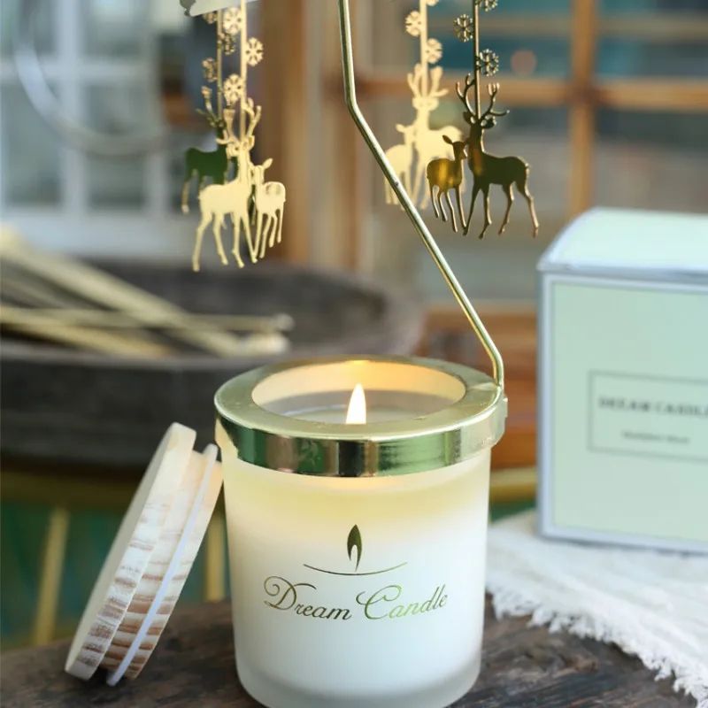 6-Pack 6OZ Frosted Amber Glass Candle Jar with Bamboo Lid