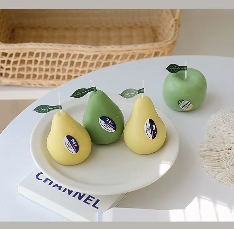 Handmade Banana & Pear Scented Soy Wax Candle – Eco-Friendly Aromatherapy Gift