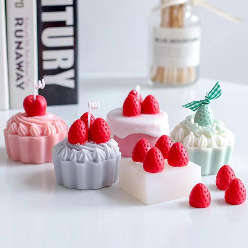 Candle Making 3D Fruits Cream Cake