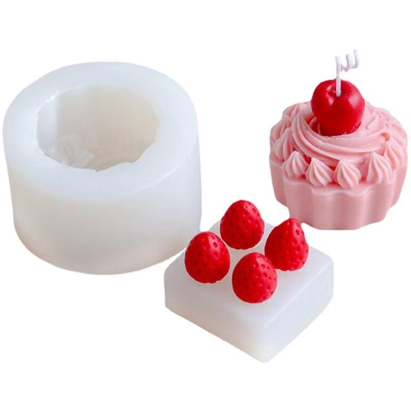 Candle Making 3D Fruits Cream Cake