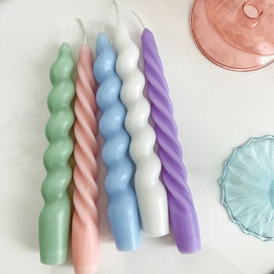 Pastel Macaroon Candle Set