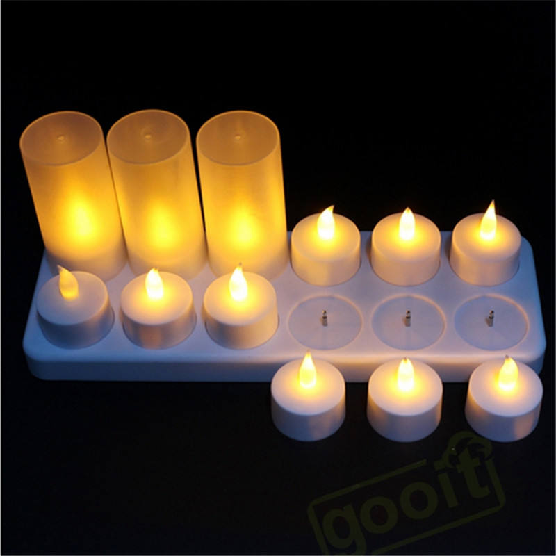 Realistic Flickering Flame LED Candle USB Rechargeable