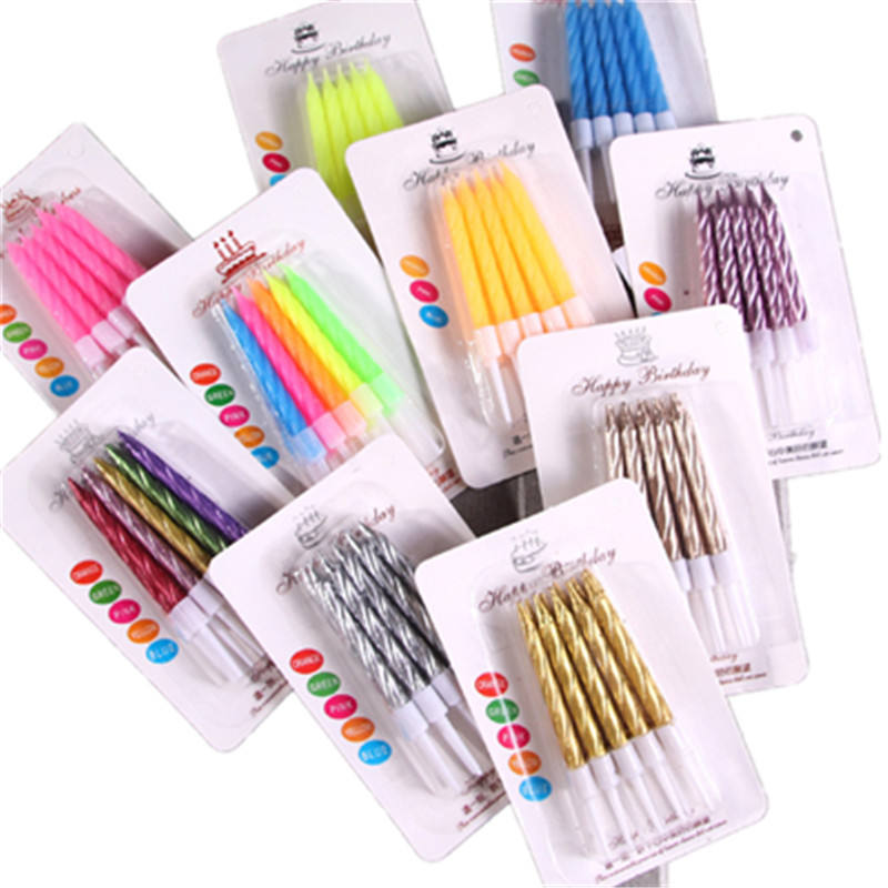 Wholesale  10pcs/set  Multi-color  Long Pole  Candles