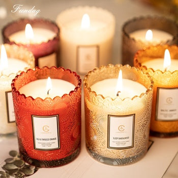 Luxury  Customized Private Label Soy  Wax  Scented  Glass  Candles