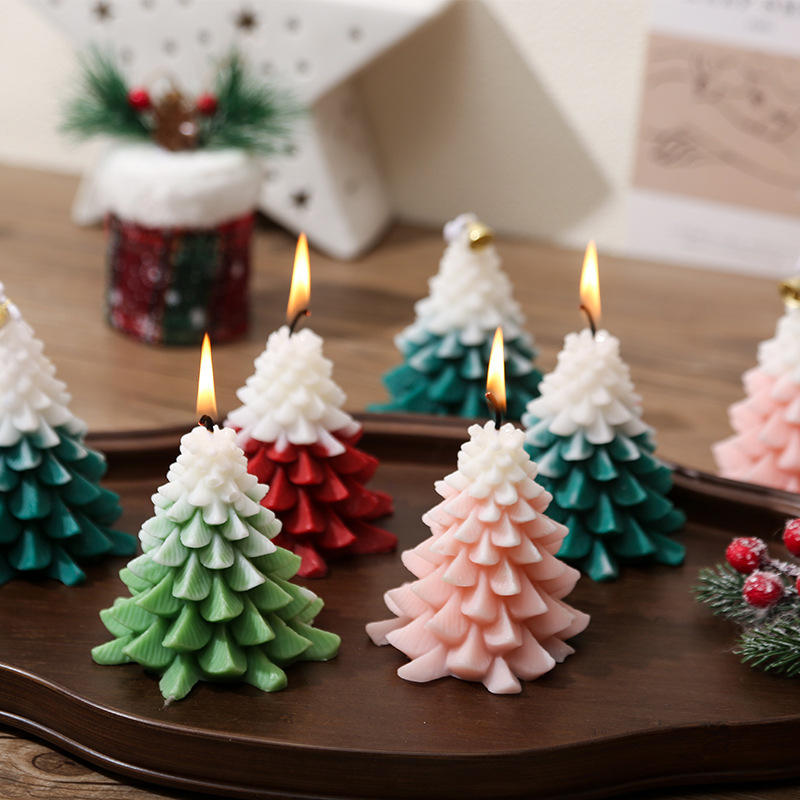 Creative  Multi-color Christmas  Tree  Candle