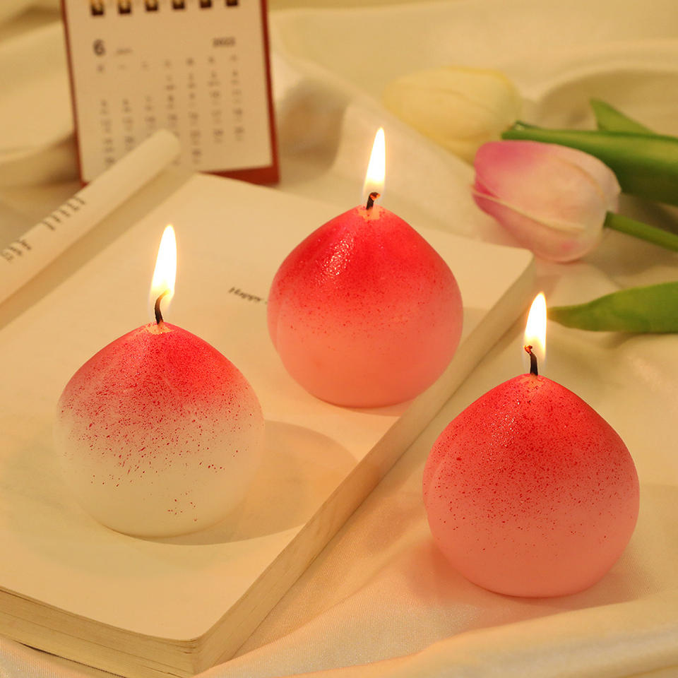 Wholesale Handmade Peach Shaped Candles