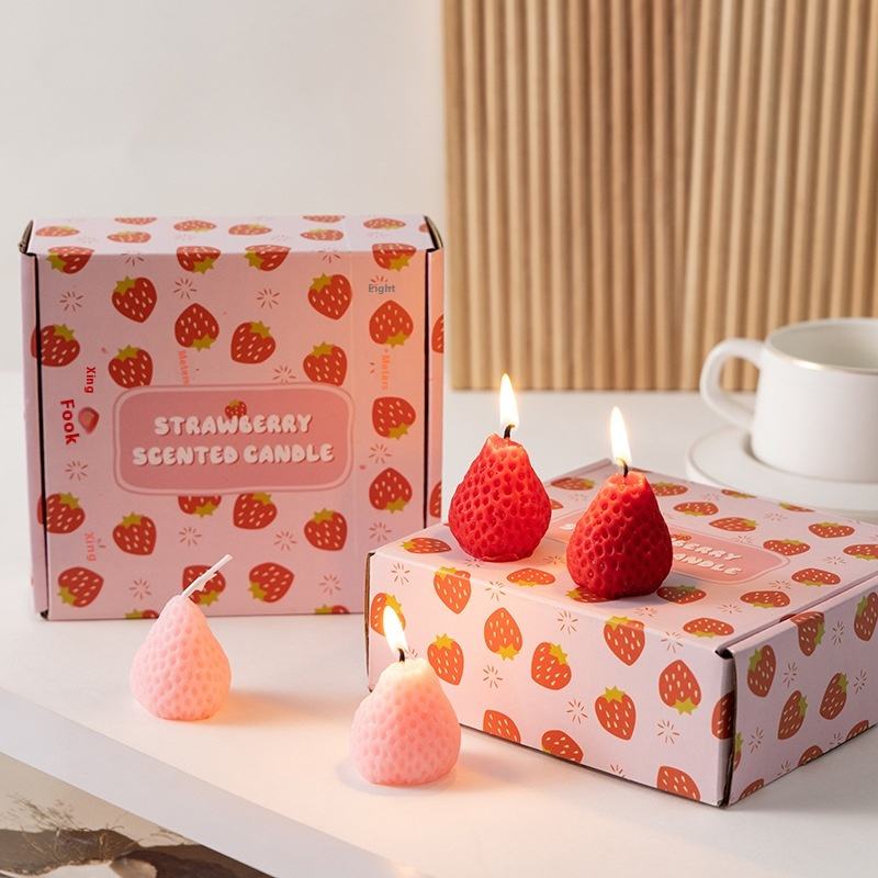Fruit  Strawberry-Shaped  Scented  Candles