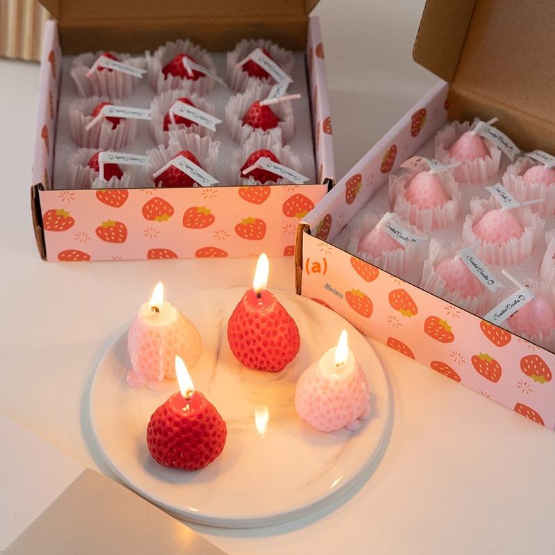 Fruit  Strawberry-Shaped  Scented  Candles