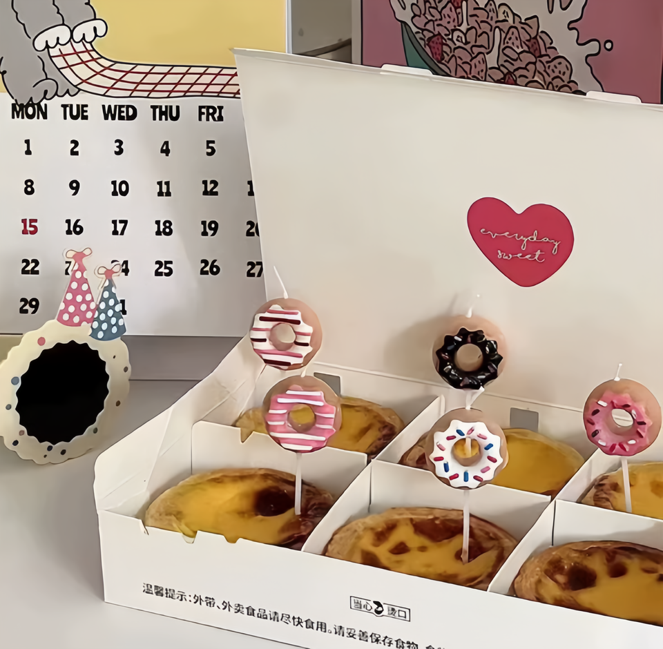 Unscented  Donuts  Candles